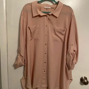 Baby Pink Calvin Klein button down shirt